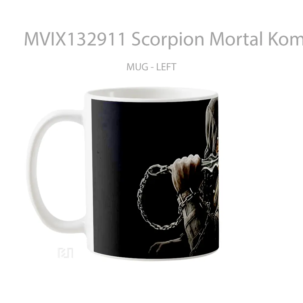 Mug Scorpion Mortal Kombat X V1 Gelas Keramik Unik - All-side / Desain