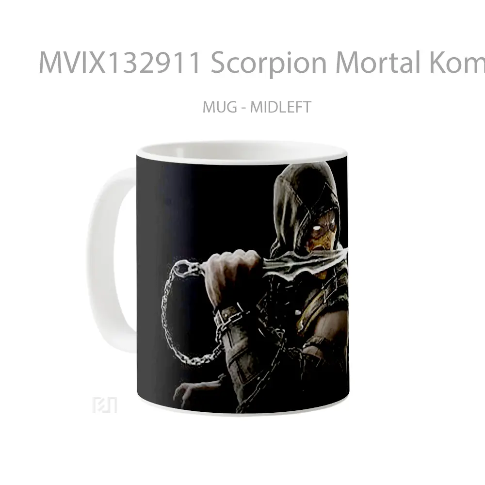 Mug Scorpion Mortal Kombat X V1 Gelas Keramik Unik - All-side / Desain