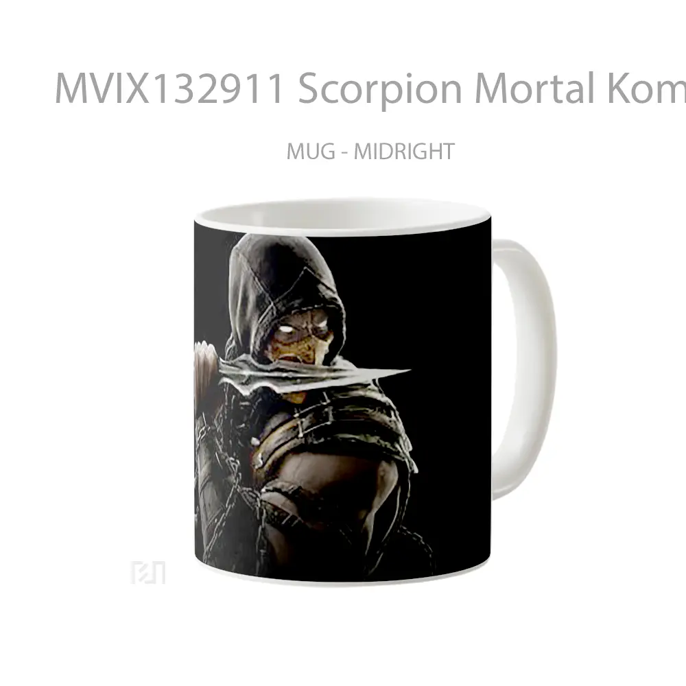 Mug Scorpion Mortal Kombat X V1 Gelas Keramik Unik - All-side / Desain