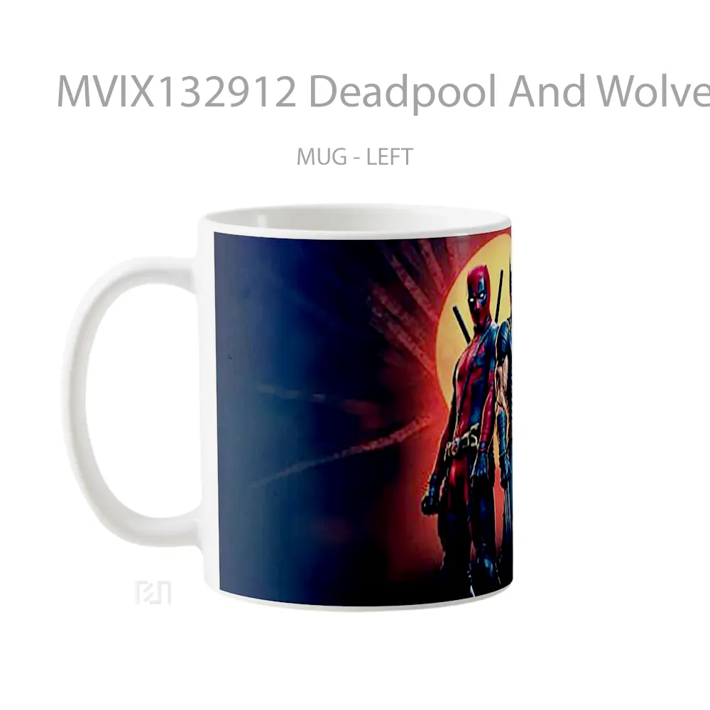 Mug Deadpool And Wolverine V4 Gelas Superhero - All-side / Desain