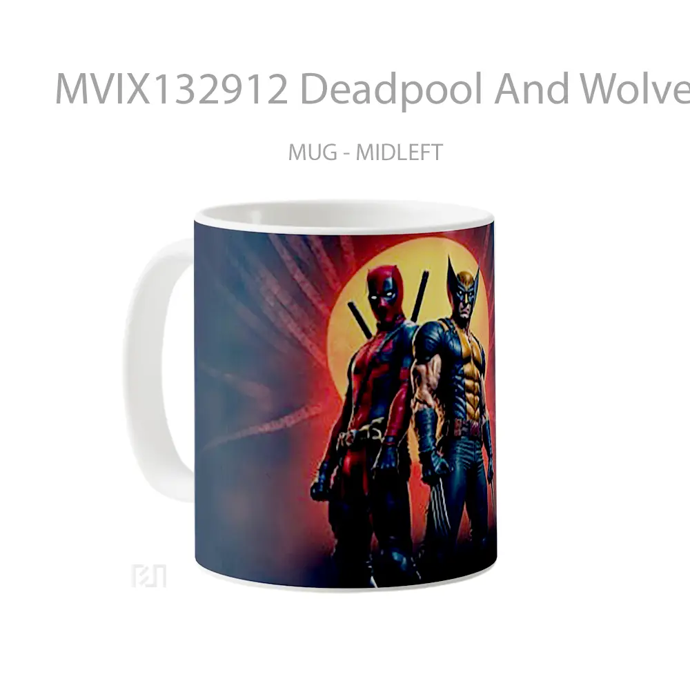 Mug Deadpool And Wolverine V4 Gelas Superhero - All-side / Desain