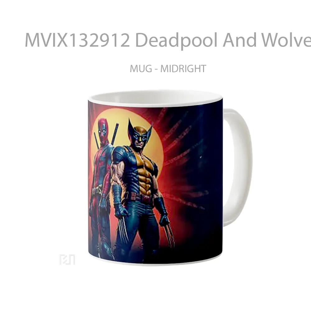 Mug Deadpool And Wolverine V4 Gelas Superhero - All-side / Desain
