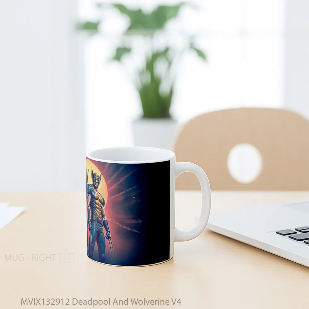 Mug Deadpool And Wolverine V4 Gelas Superhero - All-side / Desain