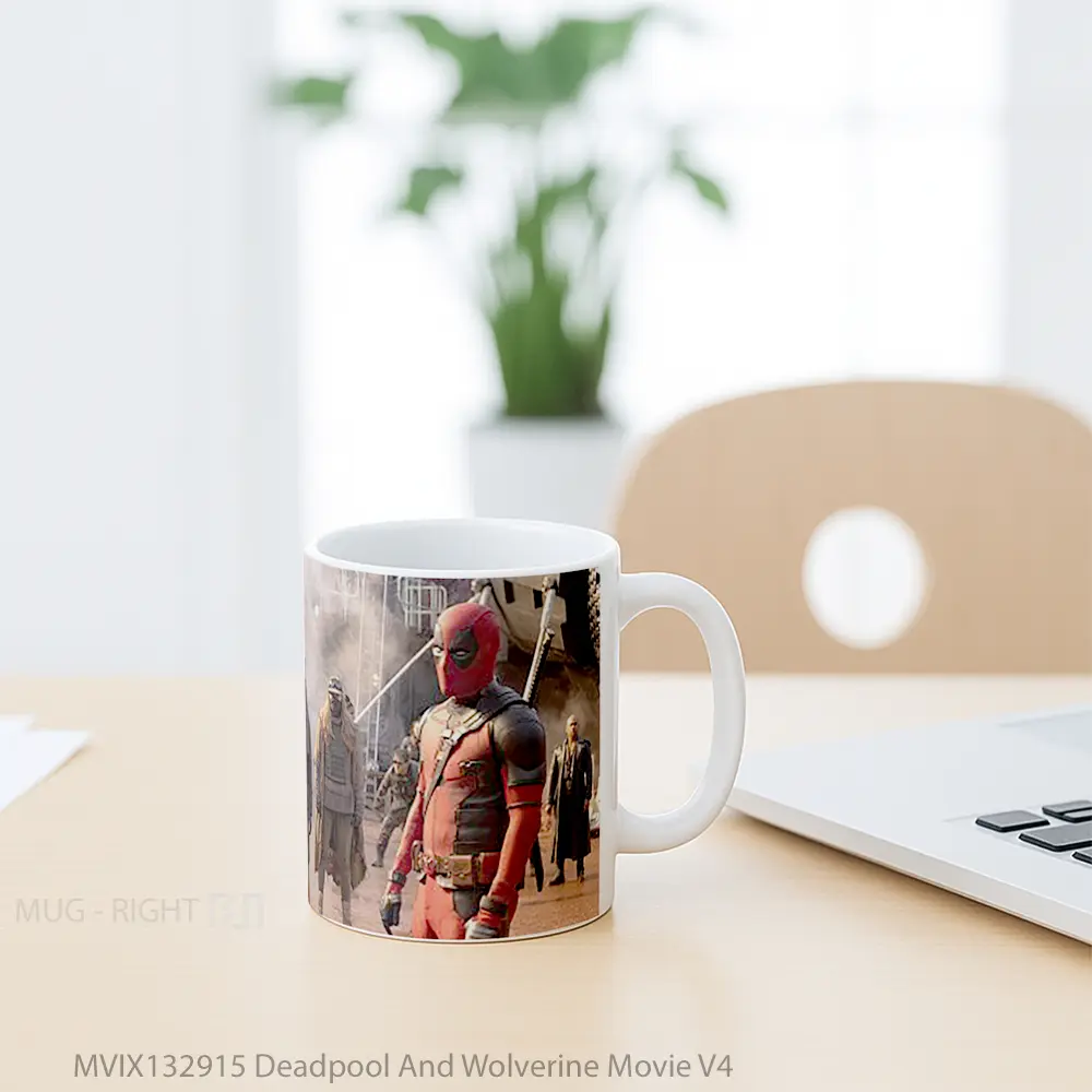 Mug Deadpool And Wolverine Movie V4 Gelas Superhero - All-side / Desain