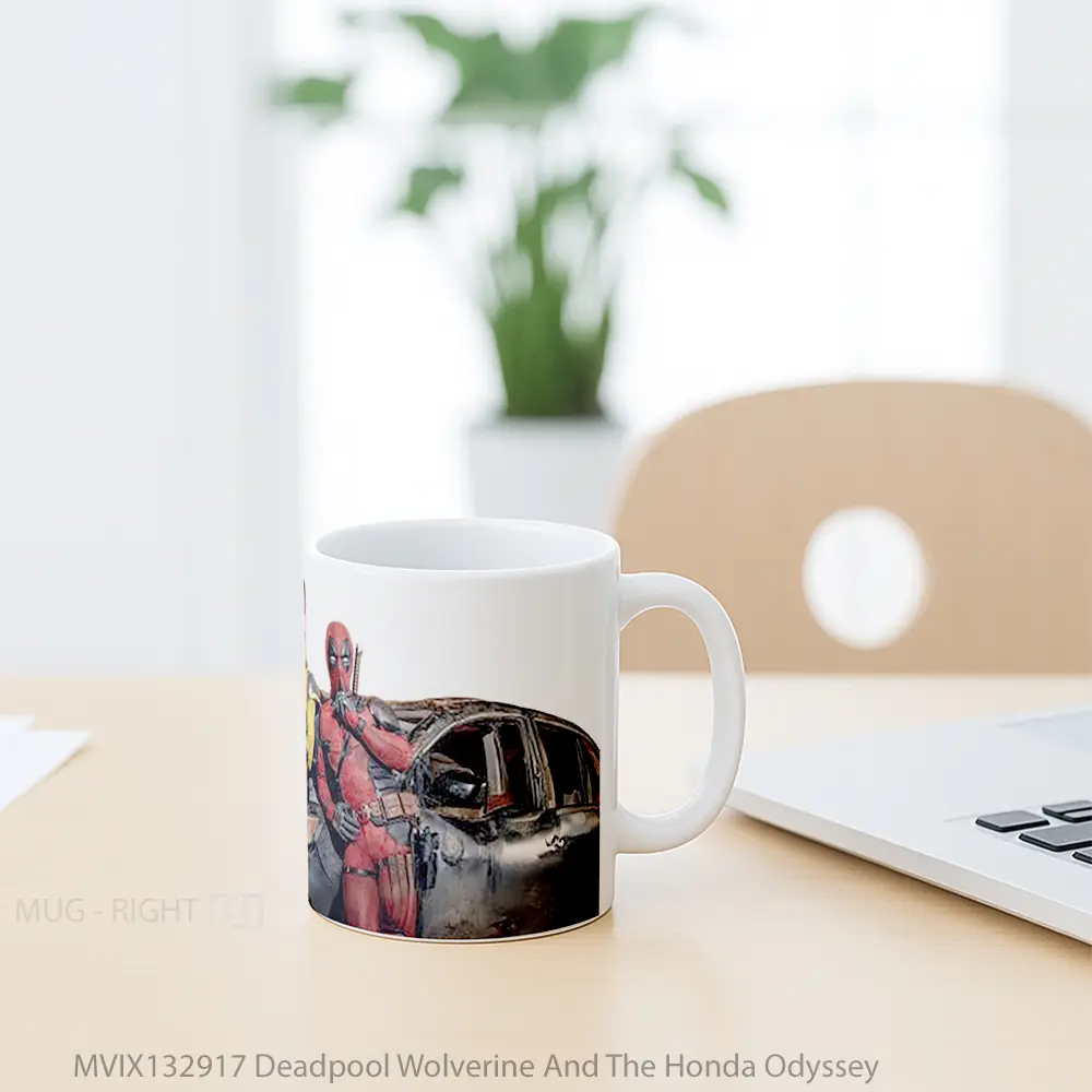Mug Deadpool Wolverine And The Honda Odyssey Gelas Superhero - All-side / Desain