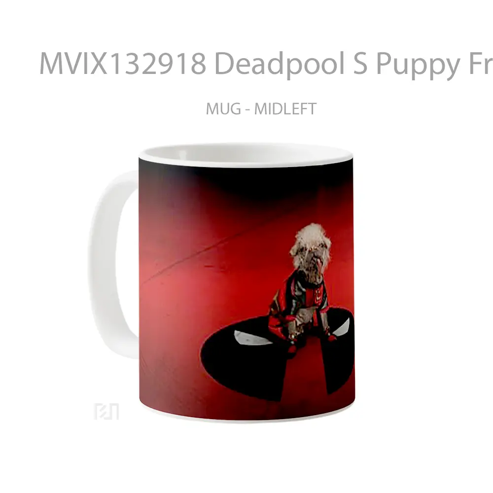 Mug Deadpool S Puppy From The Multiverse Gelas Superhero - All-side / Desain
