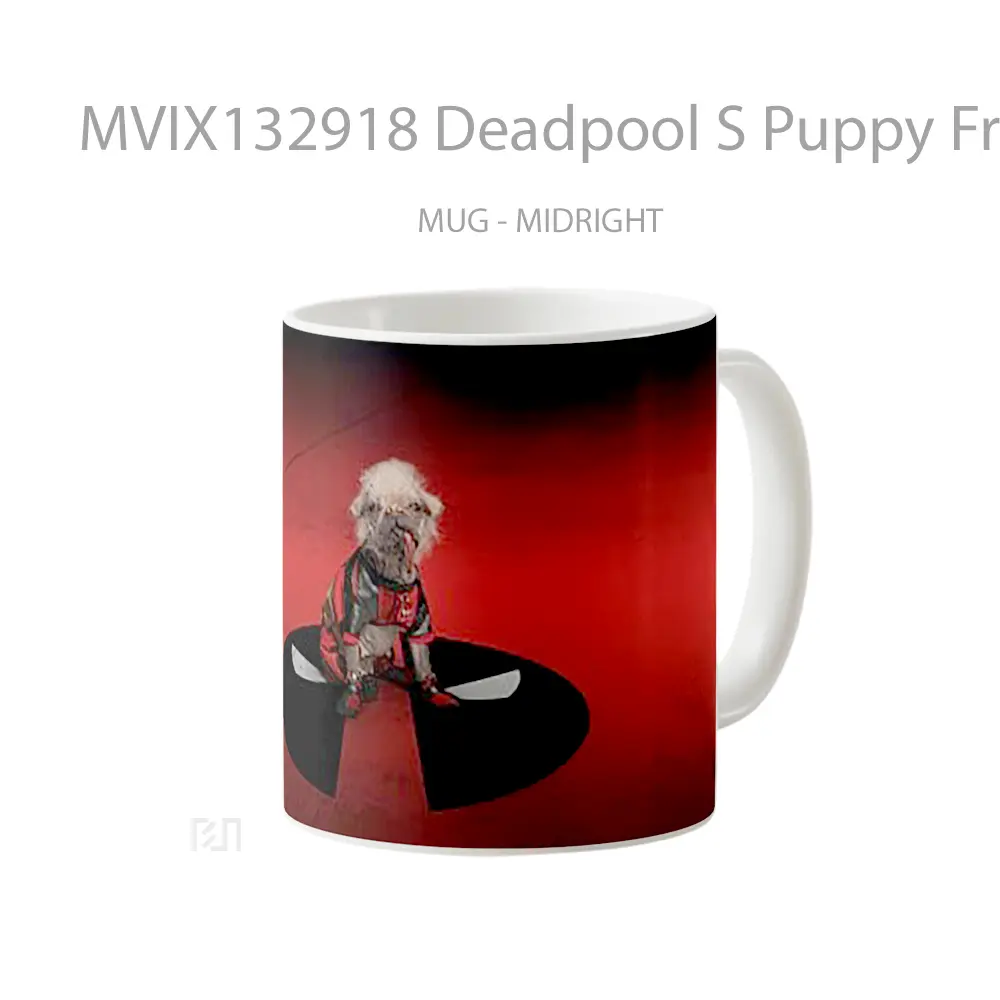 Mug Deadpool S Puppy From The Multiverse Gelas Superhero - All-side / Desain
