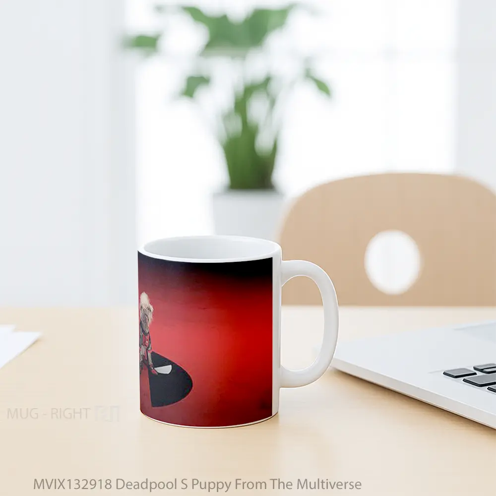 Mug Deadpool S Puppy From The Multiverse Gelas Superhero - All-side / Desain