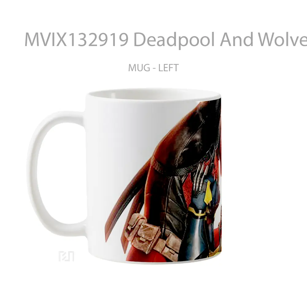 Mug Deadpool And Wolverine Fight V2 Gelas Superhero - All-side / Desain