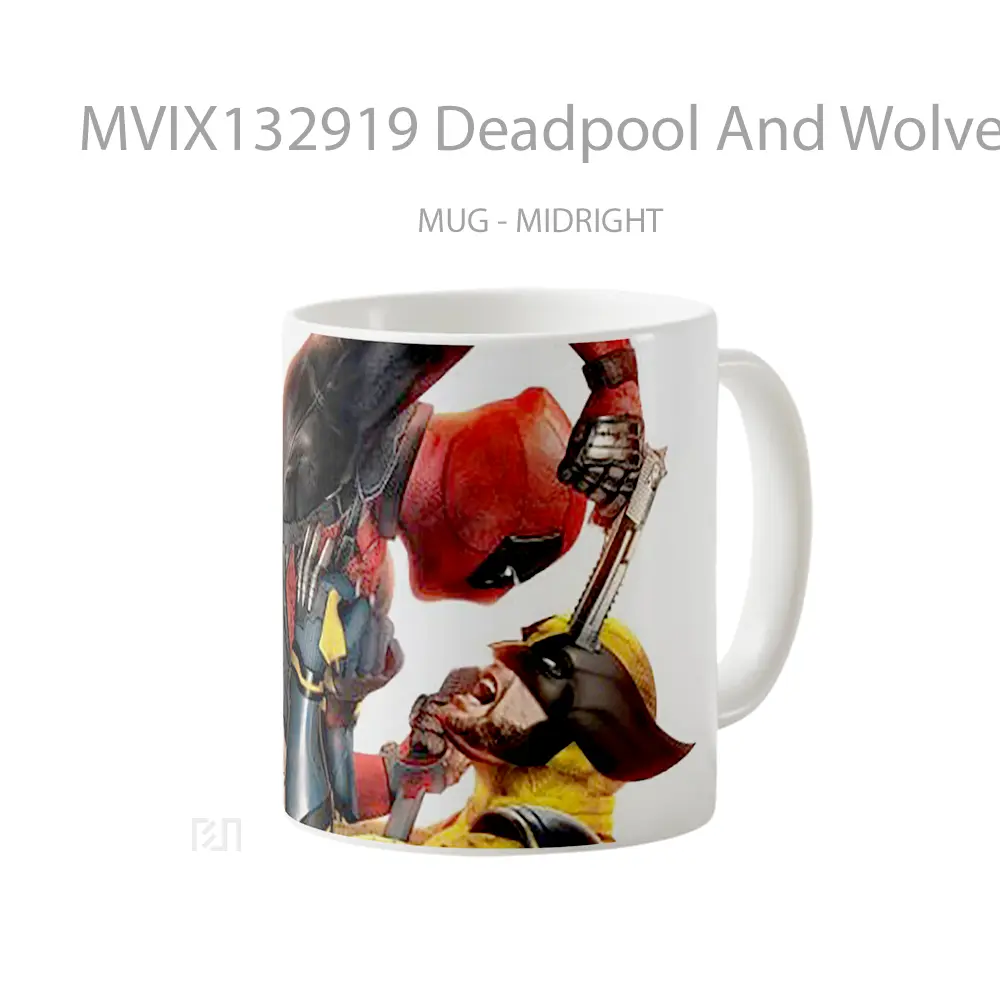 Mug Deadpool And Wolverine Fight V2 Gelas Superhero - All-side / Desain