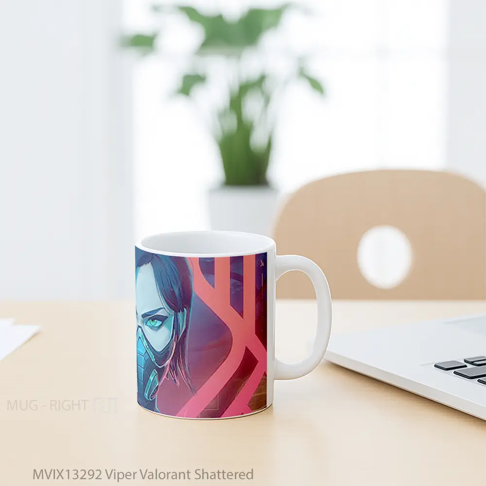 Mug Viper Valorant Shattered Cangkir Gamer - All-side / Desain