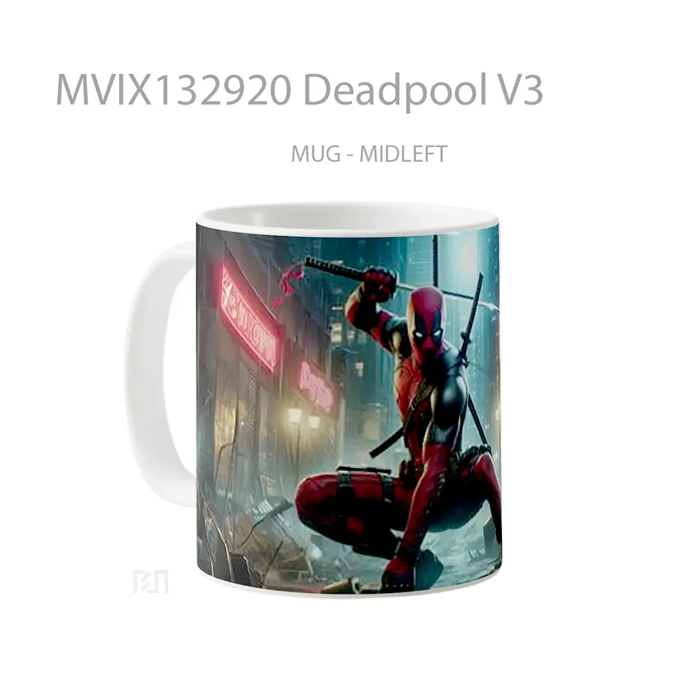 Mug Deadpool V3 Gelas Superhero - All-side / Desain