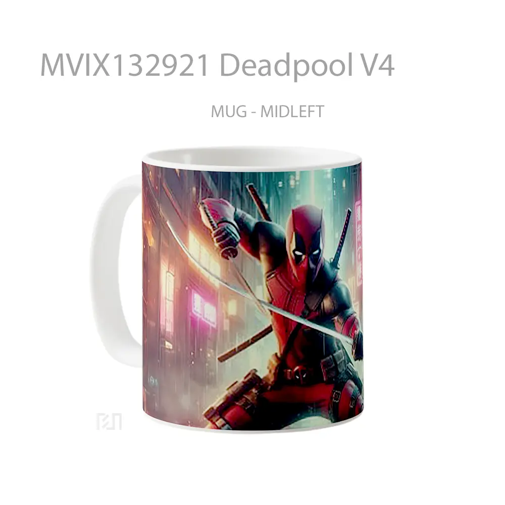 Mug Deadpool V4 Gelas Superhero - All-side / Desain