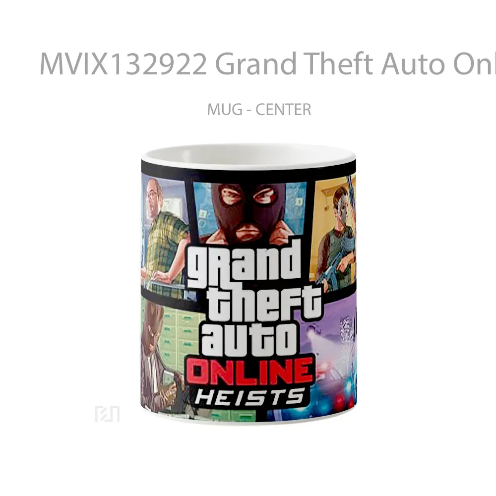 Mug Grand Theft Auto Online Heists Gelas Keramik Unik