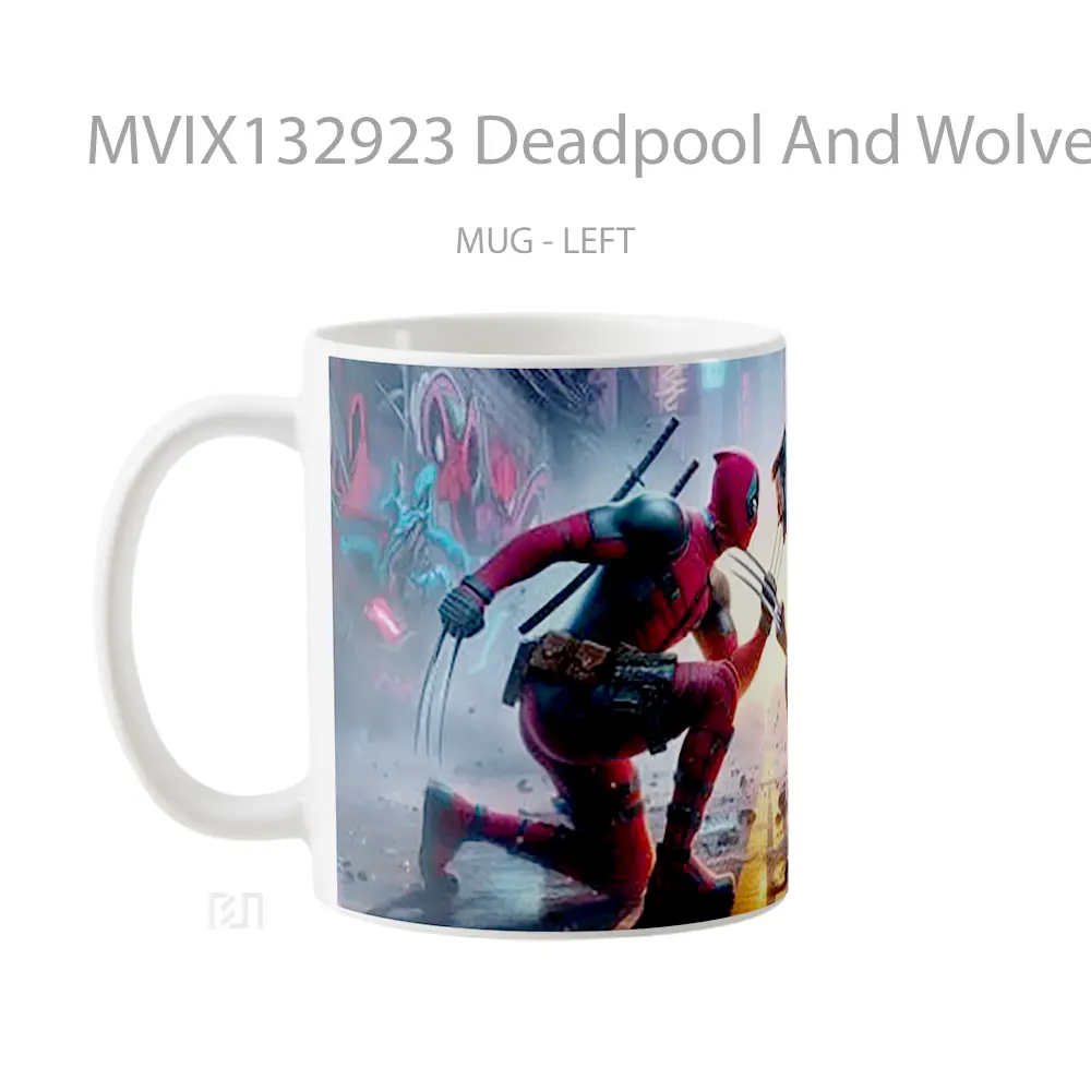 Mug Deadpool And Wolverine Showdown Gelas Superhero - All-side / Desain