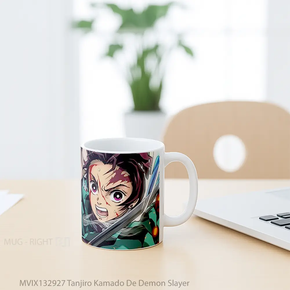 Mug Tanjiro Kamado De Demon Slayer Cangkir Anime - All-side / Desain