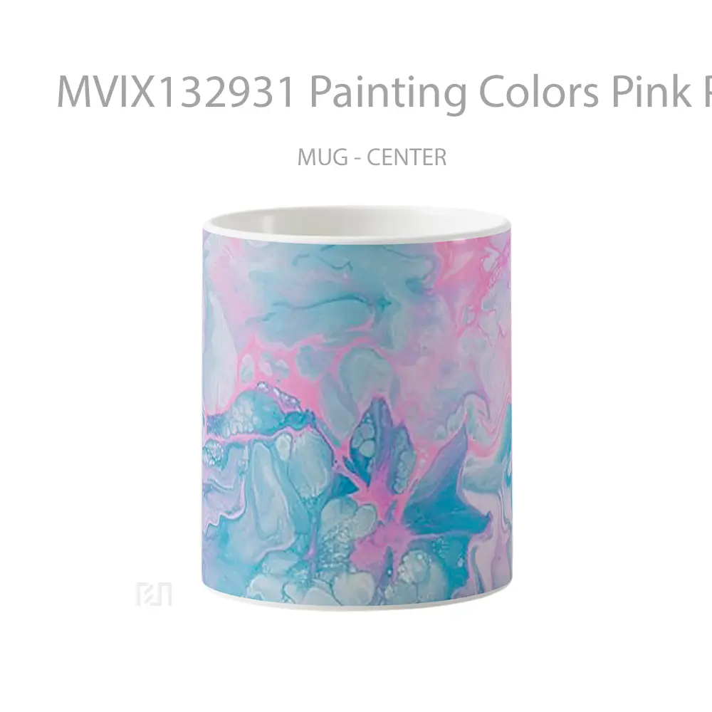 Mug Painting Colors Pink Purple Blue Pastels Gelas Seni Modern