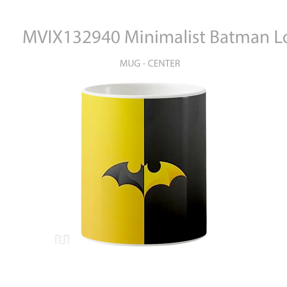 Mug Minimalist Batman Logo Gelas Superhero