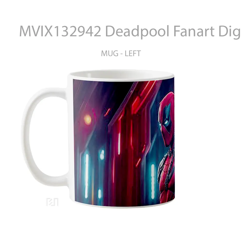 Mug Deadpool Fanart Digital Art Gelas Superhero - All-side / Desain