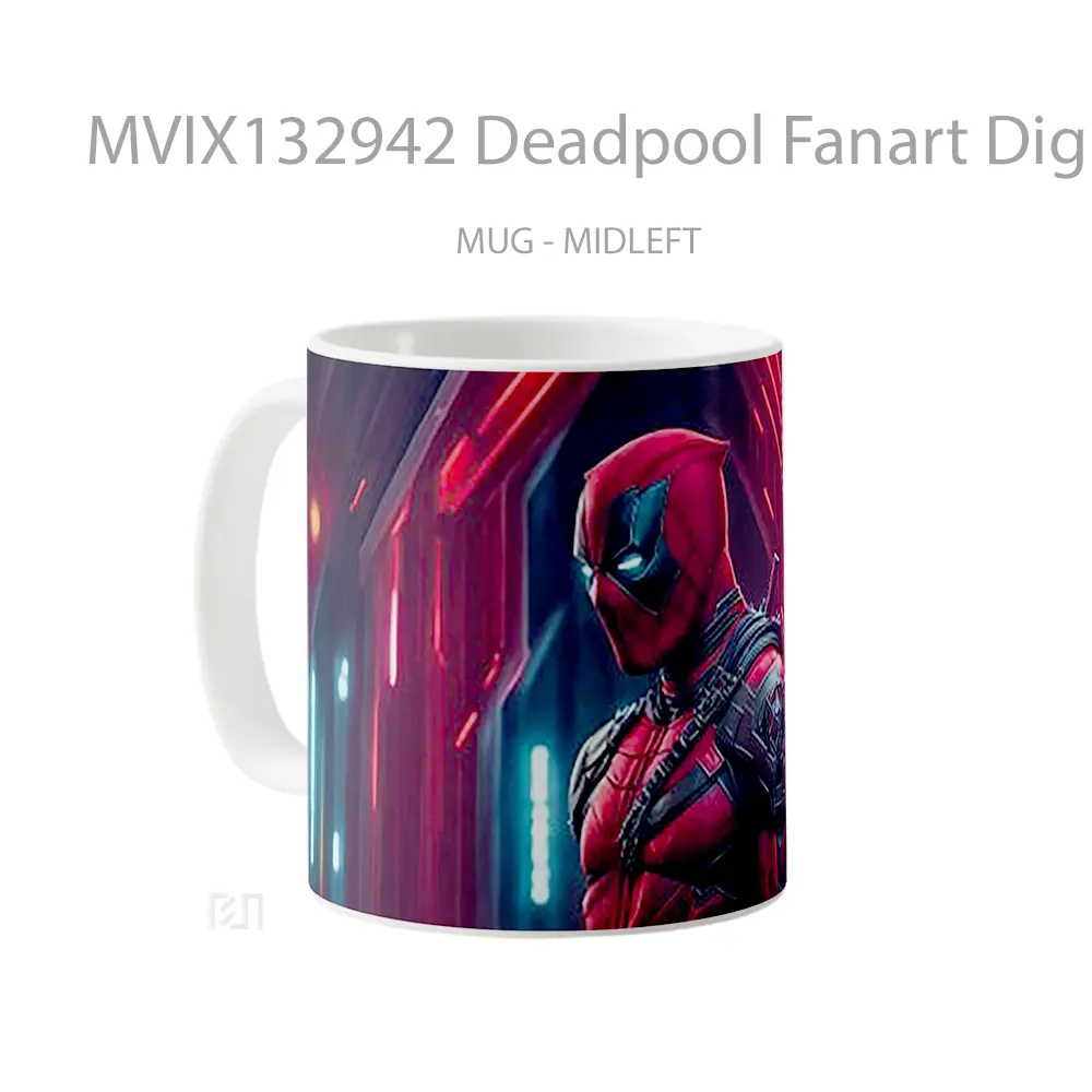 Mug Deadpool Fanart Digital Art Gelas Superhero - All-side / Desain