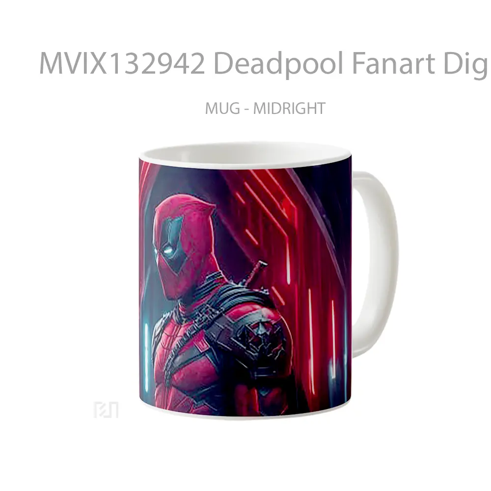 Mug Deadpool Fanart Digital Art Gelas Superhero - All-side / Desain