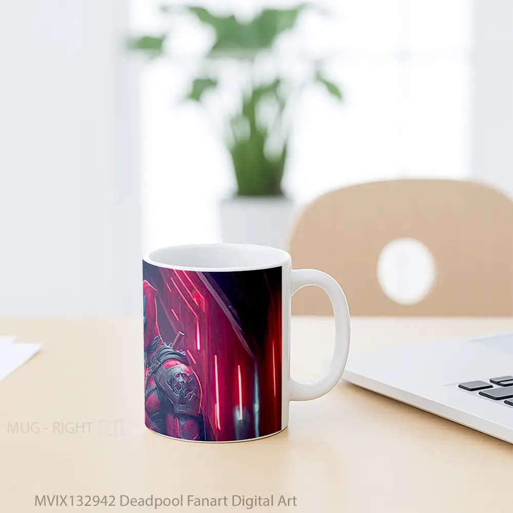 Mug Deadpool Fanart Digital Art Gelas Superhero - All-side / Desain