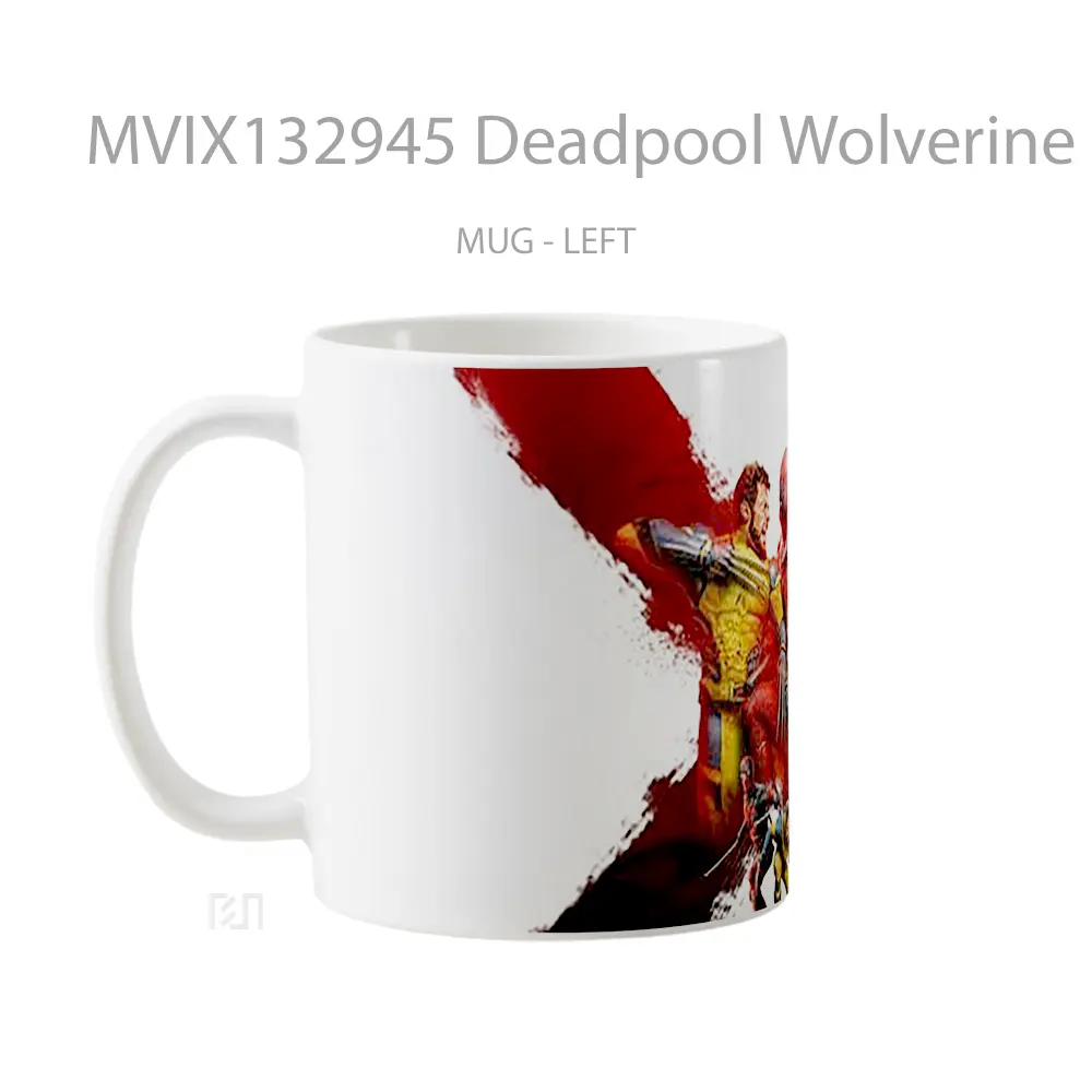 Mug Deadpool Wolverine Fanart Poster Gelas Superhero - All-side / Desain