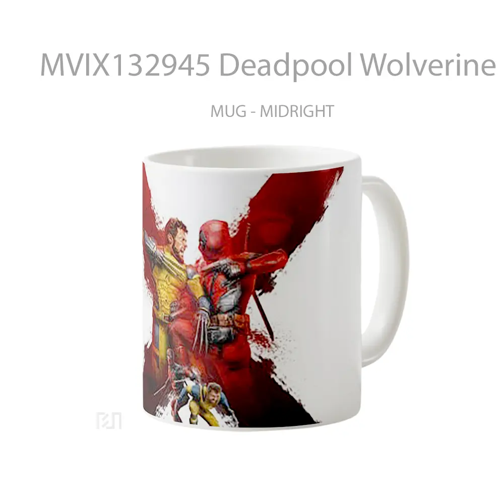 Mug Deadpool Wolverine Fanart Poster Gelas Superhero - All-side / Desain