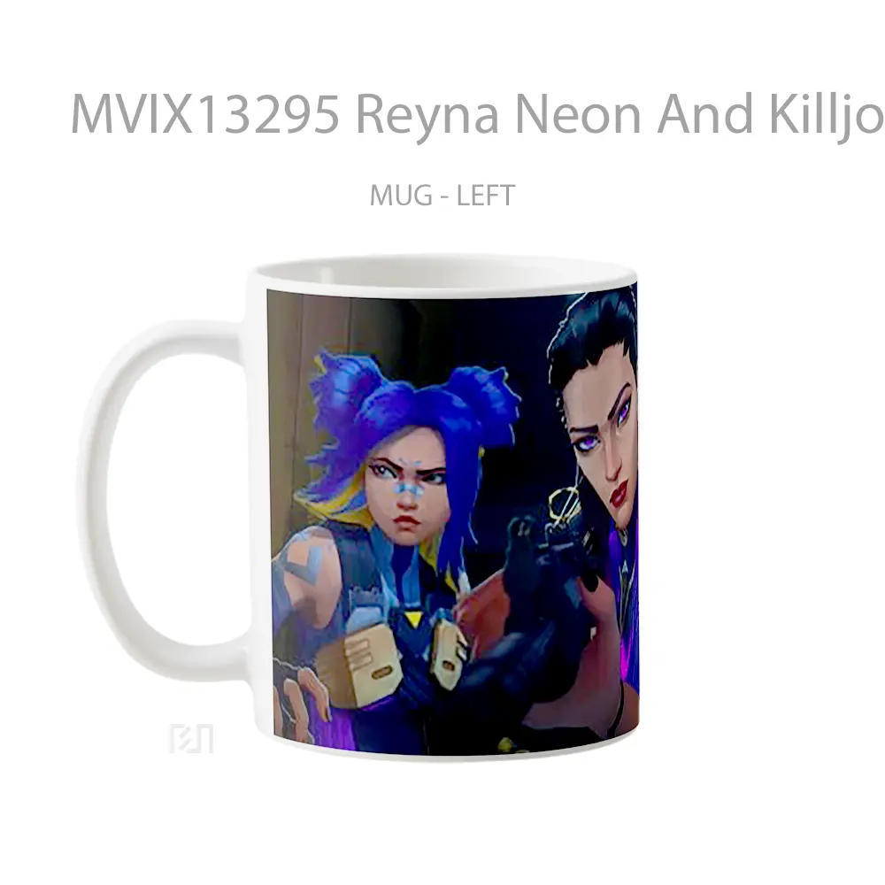 Mug Reyna Neon And Killjoy From Valorant Episode 5 Cangkir Gamer - All-side / Desain