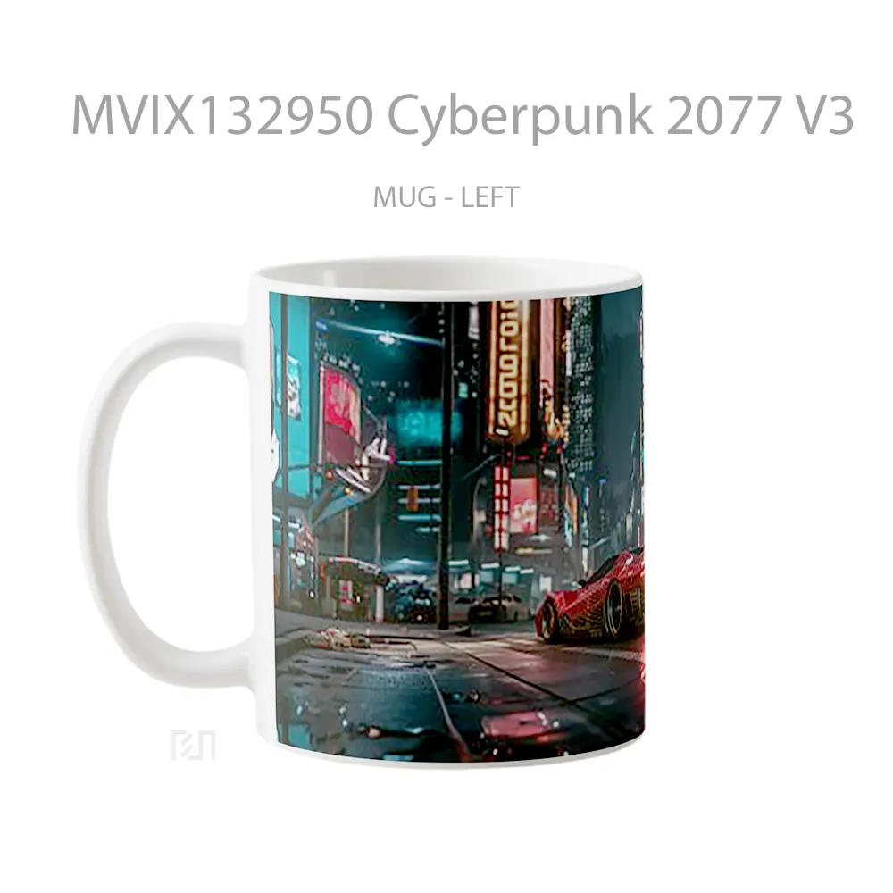 Mug Cyberpunk 2077 V3 Cangkir Gamer - All-side / Desain