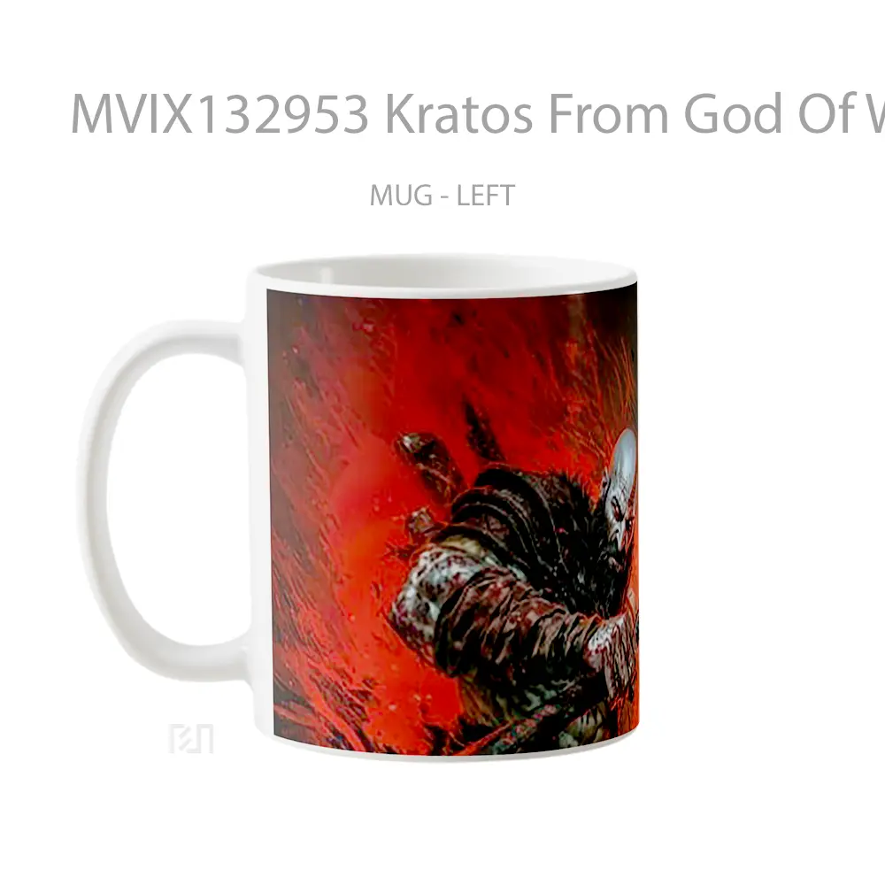 Mug Kratos From God Of War V2 Gelas Keramik Unik - All-side / Desain