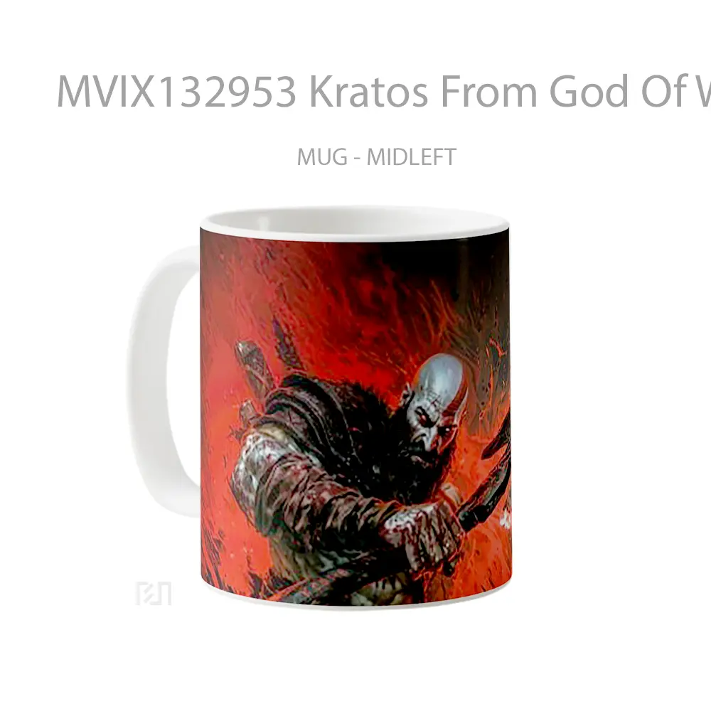 Mug Kratos From God Of War V2 Gelas Keramik Unik - All-side / Desain