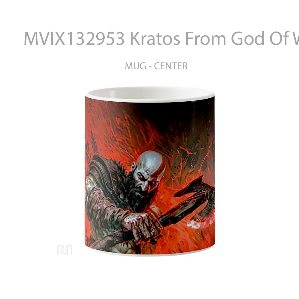 Mug Kratos From God Of War V2 Gelas Keramik Unik