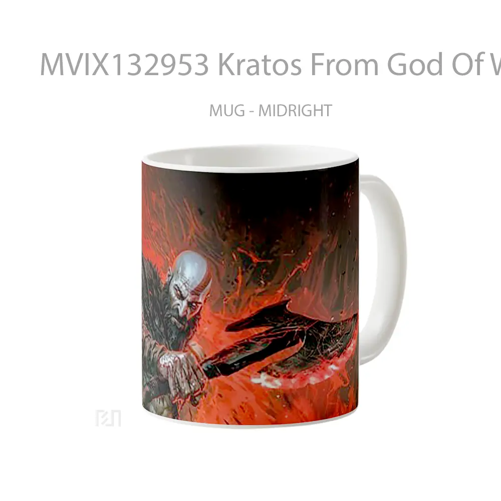 Mug Kratos From God Of War V2 Gelas Keramik Unik - All-side / Desain