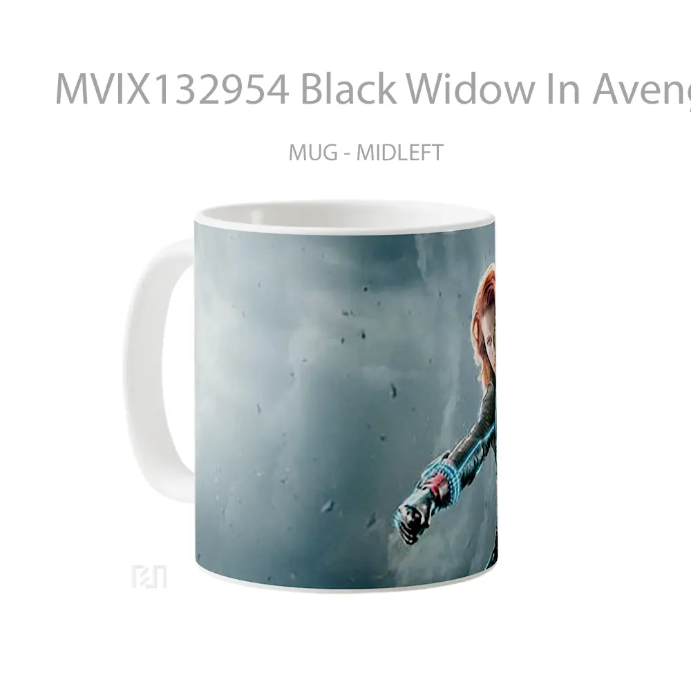Mug Black Widow In Avengers Gelas Superhero - All-side / Desain