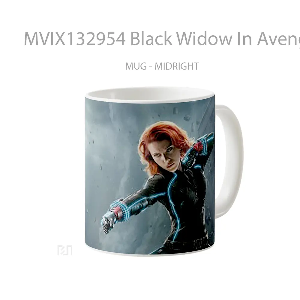 Mug Black Widow In Avengers Gelas Superhero - All-side / Desain