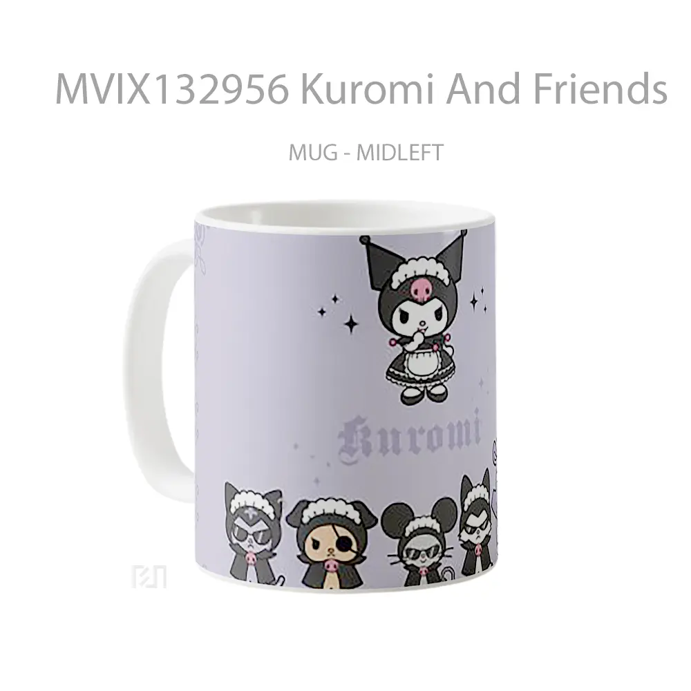Mug Kuromi And Friends Gelas Keramik Unik - All-side / Desain