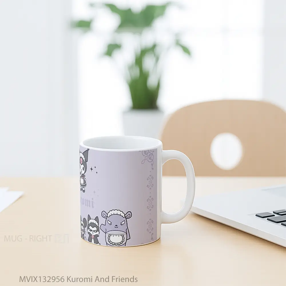 Mug Kuromi And Friends Gelas Keramik Unik - All-side / Desain