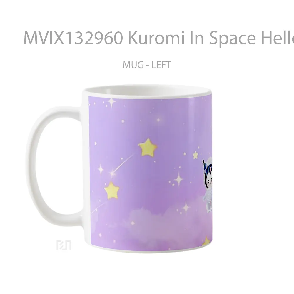 Mug Kuromi In Space Hello Kitty Gelas Astronomi - All-side / Desain