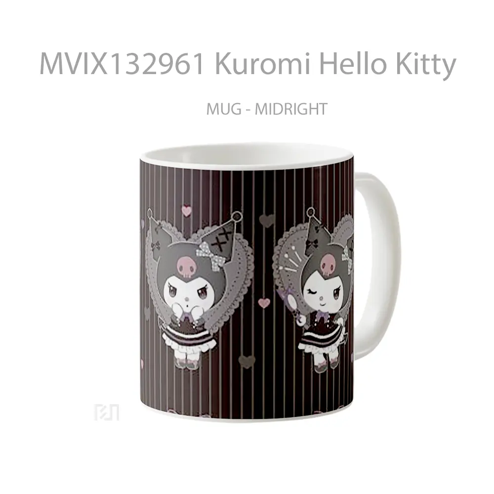 Mug Kuromi Hello Kitty Gelas Keramik Unik - All-side / Desain