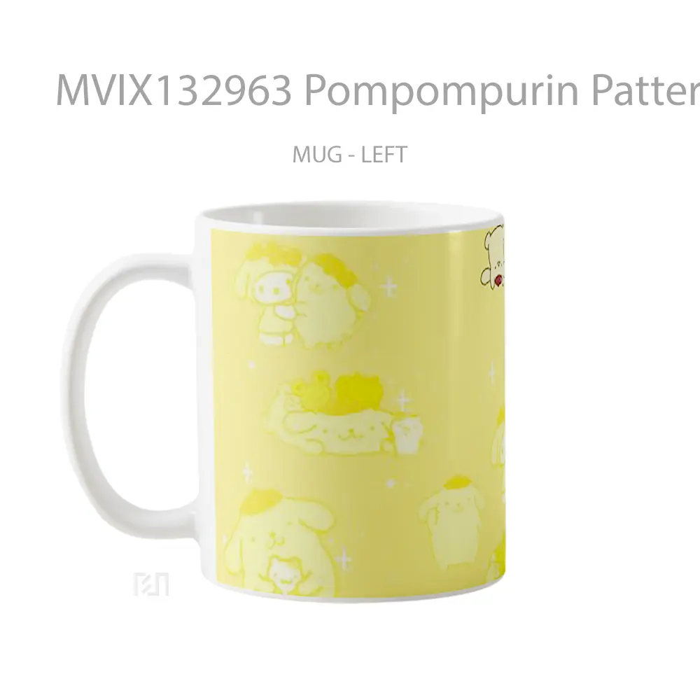 Mug Pompompurin Pattern Design Gelas Seni Modern - All-side / Desain