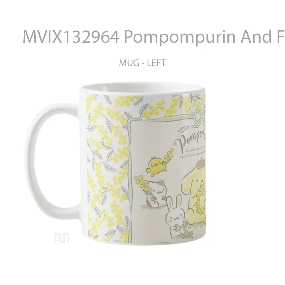 Mug Pompompurin And Friends Characters Gelas Keramik Unik - All-side / Desain