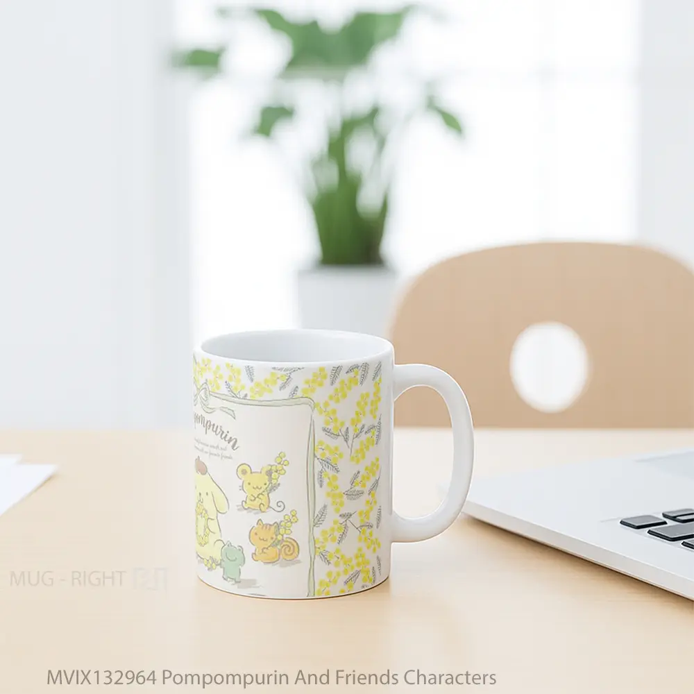 Mug Pompompurin And Friends Characters Gelas Keramik Unik - All-side / Desain