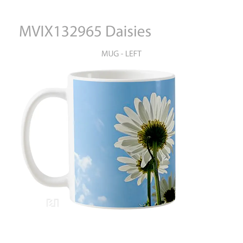 Mug Daisies Gelas Keramik Unik - All-side / Desain