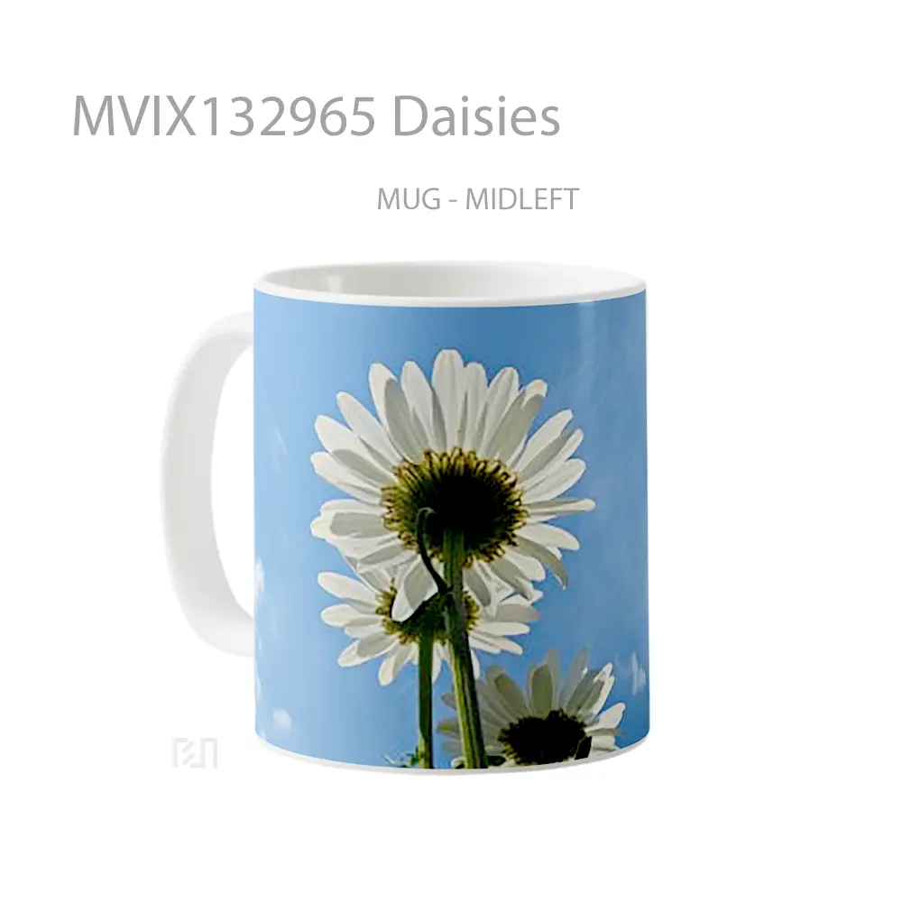 Mug Daisies Gelas Keramik Unik - All-side / Desain