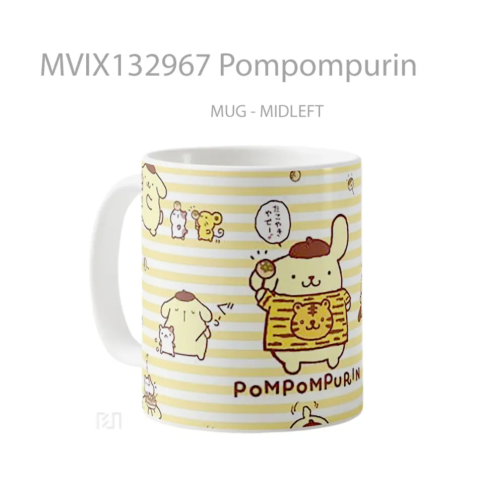 Mug Pompompurin Gelas Keramik Unik - All-side / Desain