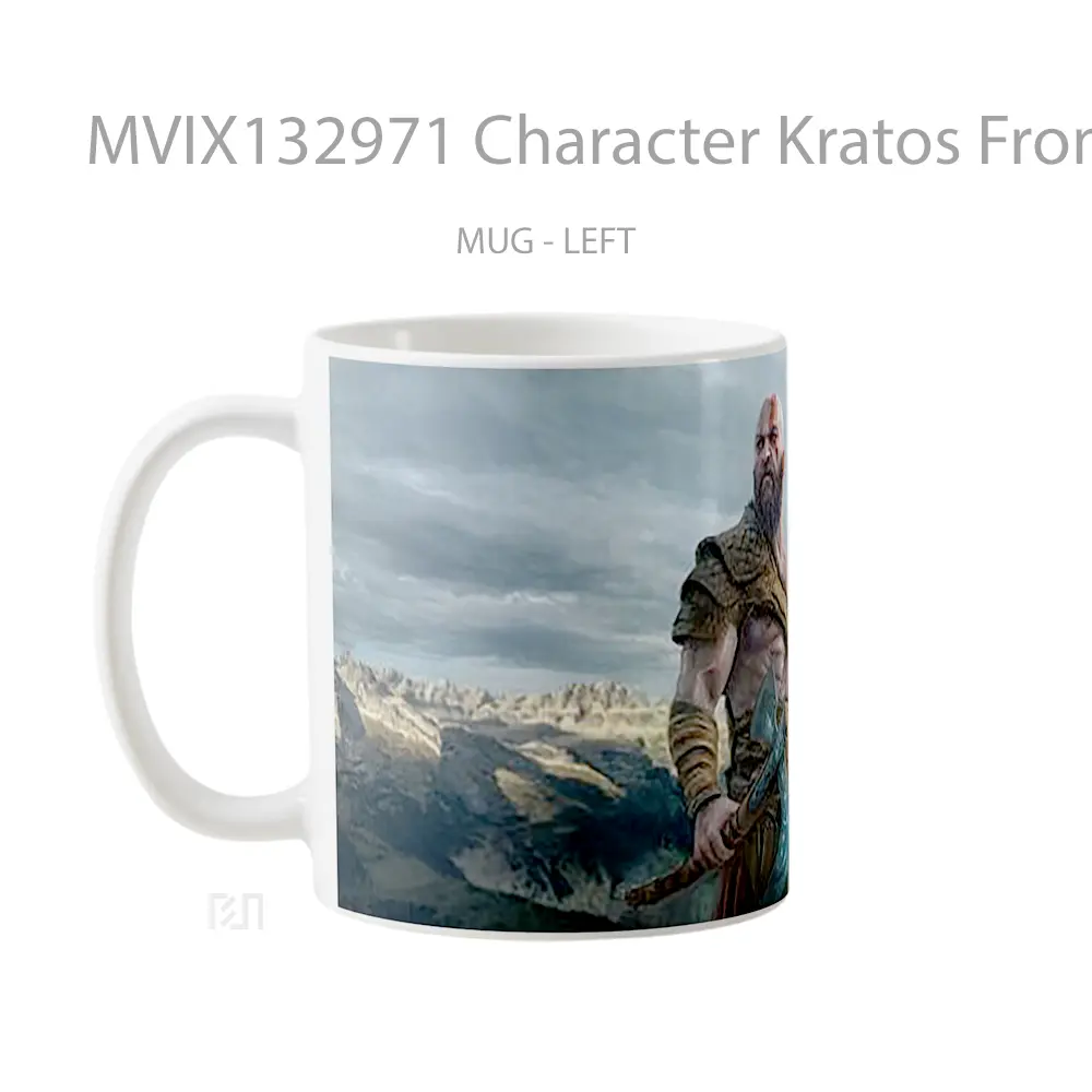 Mug Character Kratos From God Of War Gelas Keramik Unik - All-side / Desain