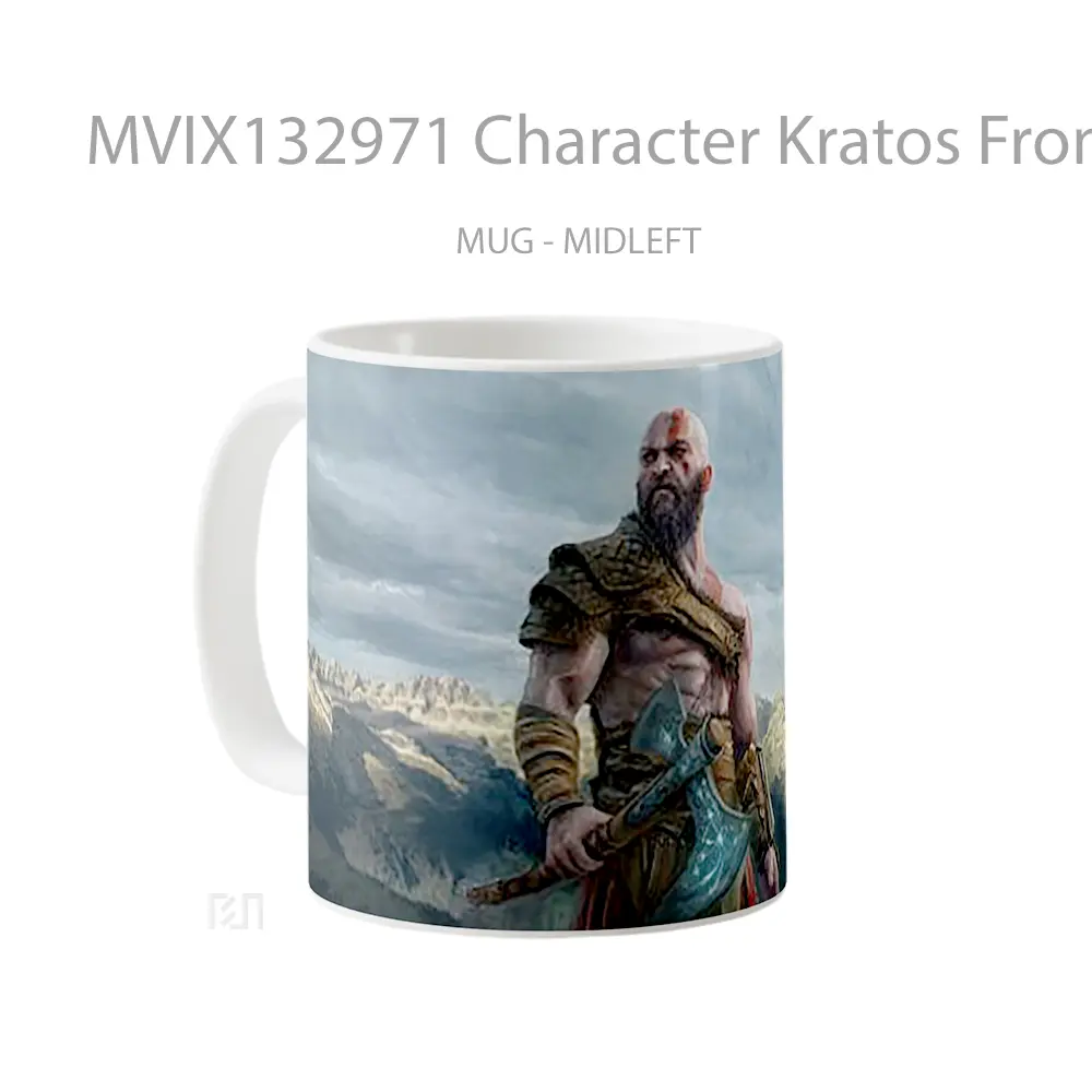 Mug Character Kratos From God Of War Gelas Keramik Unik - All-side / Desain