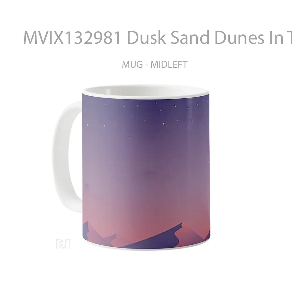 Mug Dusk Sand Dunes In The Desert Stars Gelas Pemandangan Alam - All-side / Desain