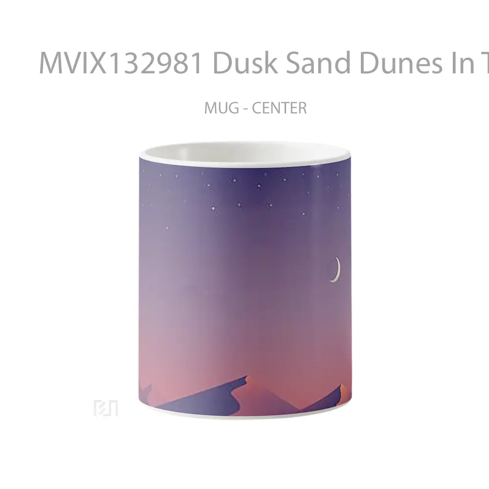 Mug Dusk Sand Dunes In The Desert Stars Gelas Pemandangan Alam